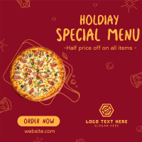 Holiday Pizza Special Instagram Post