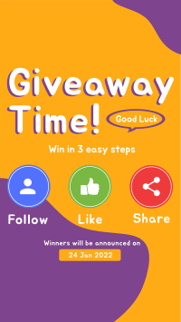 Giveaway Time Facebook Story Design