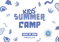 Quirky Summer Camp Postcard