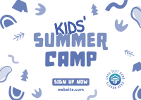 Quirky Summer Camp Postcard Design