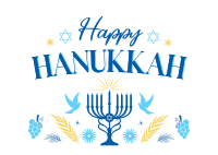 Hanukkah Menorah Postcard