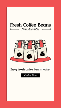 Fresh Coffee Beans Facebook Story