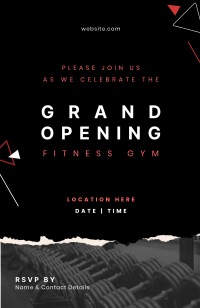 Fitness Gym Grand Opening Invitation