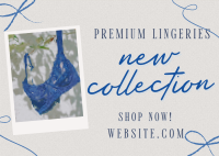 New Collection Lingerie Postcard Design