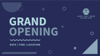 Geometric Shapes Grand Opening Facebook Event Cover