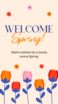 Welcome Spring Greeting Facebook Story