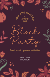 Autumn Block Party Invitation