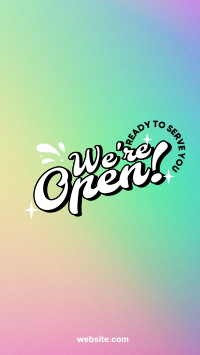 We're Open Funky Instagram Story