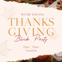 Elegant Thanksgiving Party Instagram Post