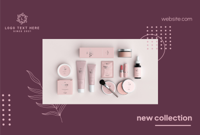 Simple Pink Cosmetics Pinterest Cover Image Preview