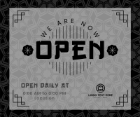 Oriental We’re Open Facebook Post Design