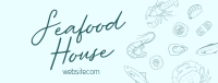 Seafood Minimalist Script Facebook Cover Image Preview