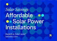 Solar Power Installations Postcard Design