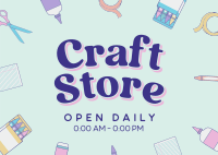 Kawaii Craft Shop Postcard