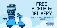 Laundry Pickup and Delivery Twitter Post