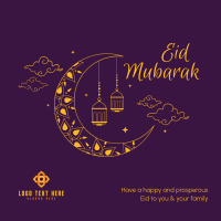 Magical Moon Eid Mubarak Instagram Post