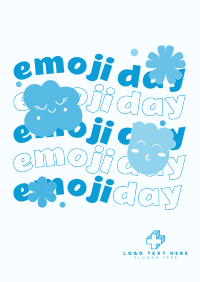 Emojis & Flowers Poster