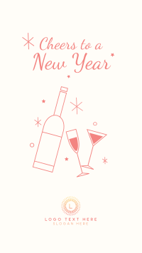 New Year Cheers Facebook Story