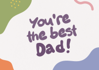 Dad's Day Doodle Postcard