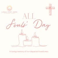 Soul's Day Candle Instagram Post Design