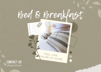 Homey Bed and Breakfast Postcard