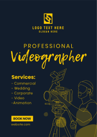 Videographer Lineart Flyer