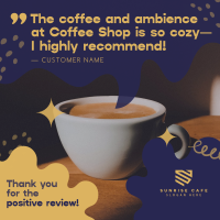 Quirky Cafe Testimonial Instagram Post Image Preview