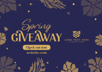 Spring Giveaway Flowers Postcard Design