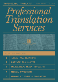 Minimalist Translation Services Poster