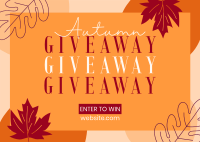 Cozy Leaves Giveaway Postcard