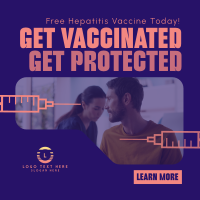 Simple Hepatitis Vaccine Awareness Linkedin Post
