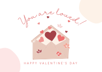 Valentine Envelope Postcard