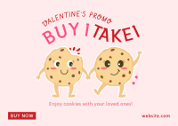 Valentine Cookies Postcard Design