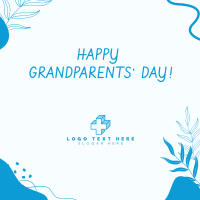 Grandparents Day Organic Abstract Instagram Post Design