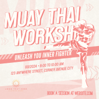 Muay Thai Workshop Instagram Post Design