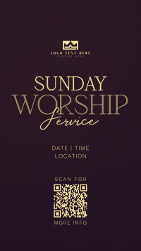 Radiant Sunday Church Service TikTok Video Design