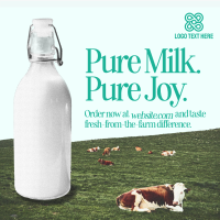 Retro Milk Produce Instagram Post Design