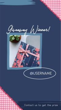 Giveaway Winner Gift Instagram Story