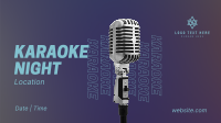 Karaoke Night Gradient Facebook Event Cover