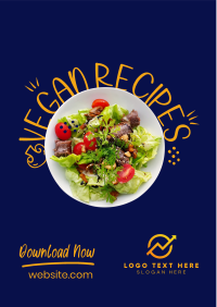 Vegan Salad Recipes Flyer Design