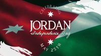 Jordan Independence Flag  Animation