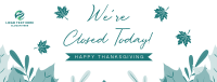 Falling Leaves Closed Sign Facebook Cover