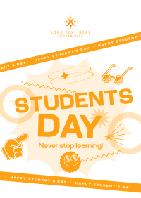 Students Day Greeting Poster