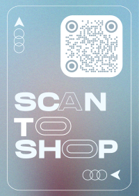 Futuristic Scan to Shop Flyer Design