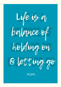 Life Balance Quote Poster Design