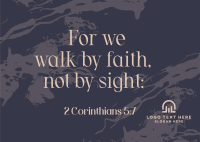 Walk by Faith Postcard