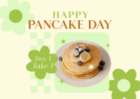 Cute Pancake Day Postcard