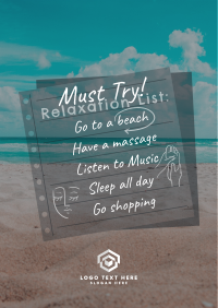 Beach Relaxation List Poster