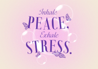 Relaxation Breathing  Quote Postcard