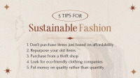 Stylish Chic Sustainable Fashion Tips Animation